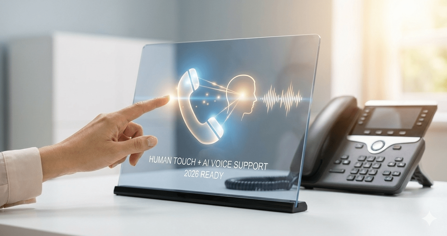 Un doigt qui pointe un écran digital translucide.